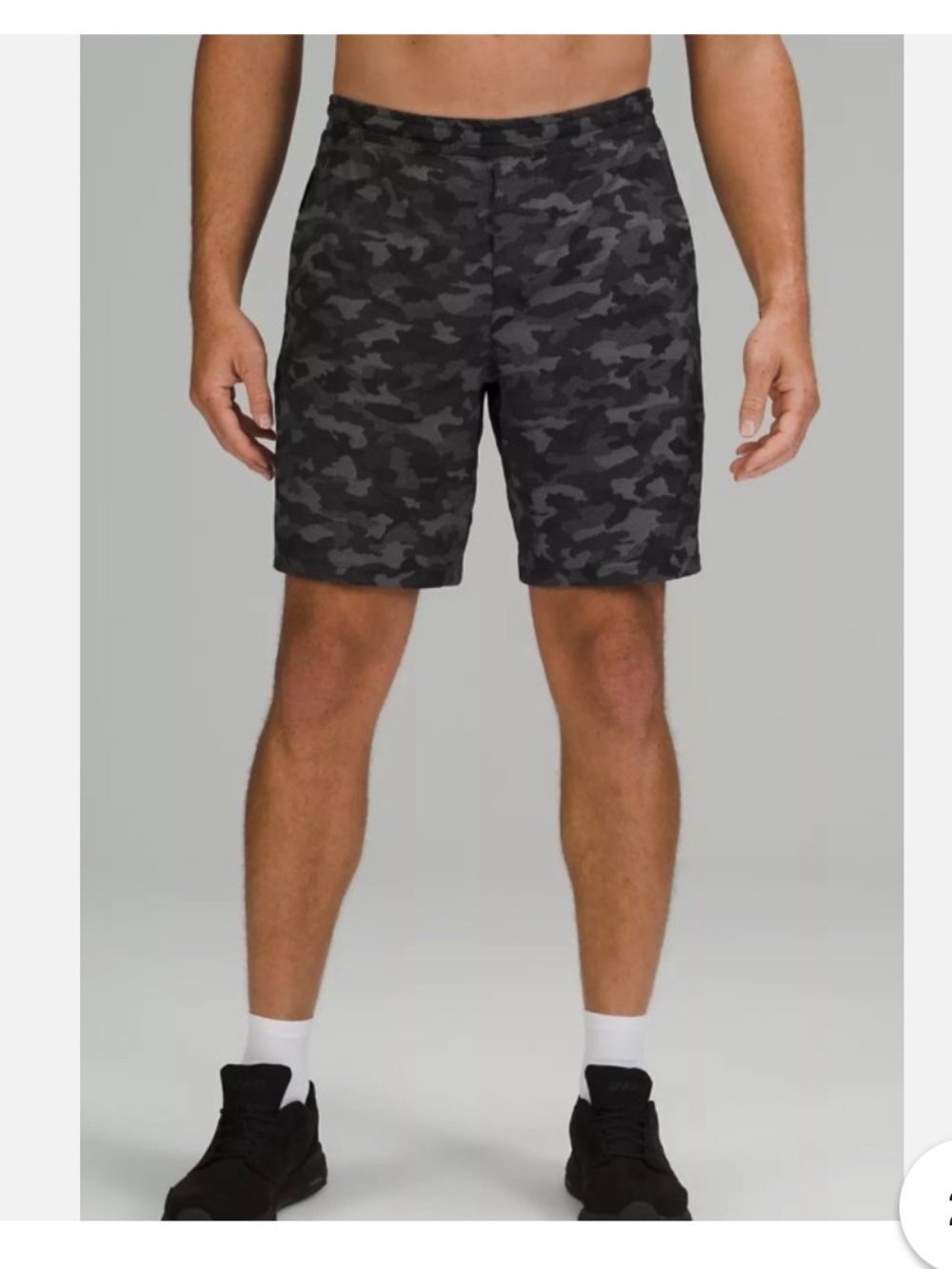 Lululemon Men's Pace Breaker 9” Lined Short Black Camo Performance Shorts - Picture 7 of 9